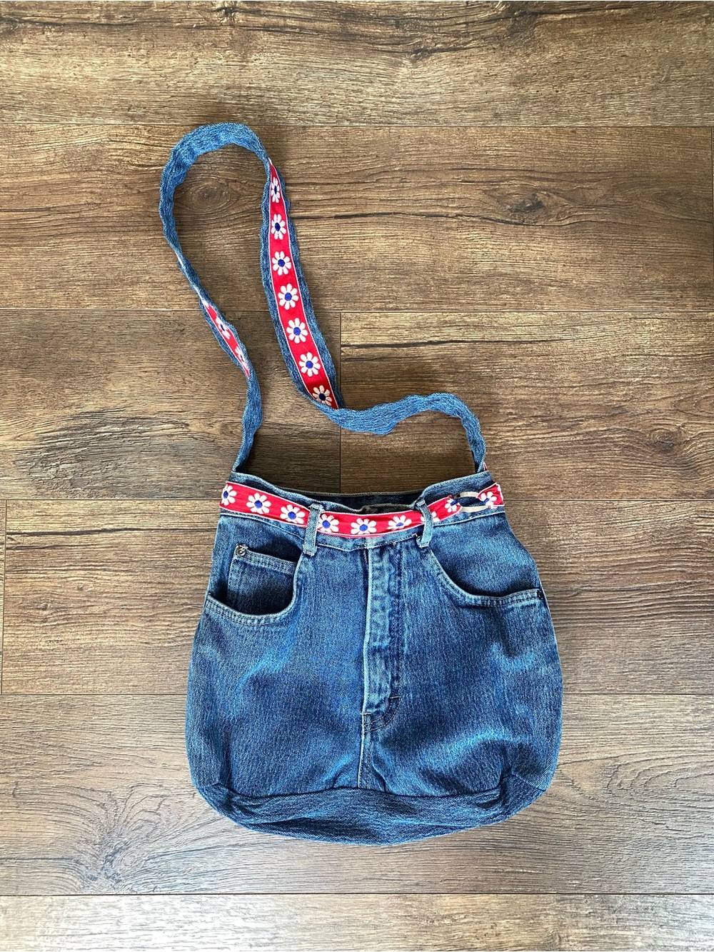 Vintage, Handmade Denim Purse